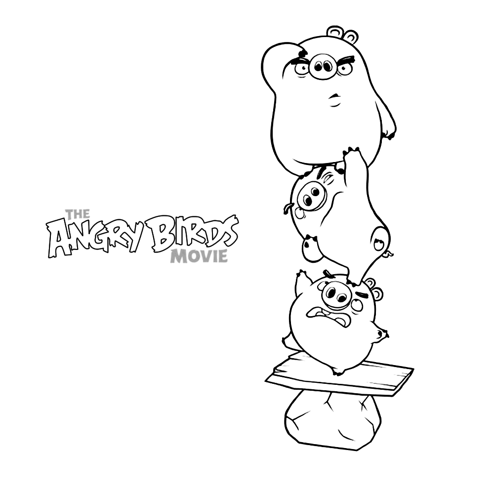 Plansa de colorat cu Angry Birds 39 90